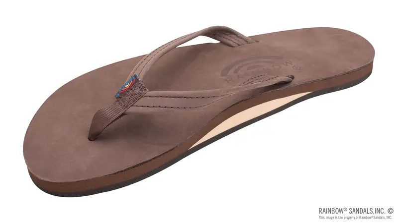 Rainbow Sandals Women's - Single Layer 301Altsn - 1/2" Narrow Strap - Expresso 1