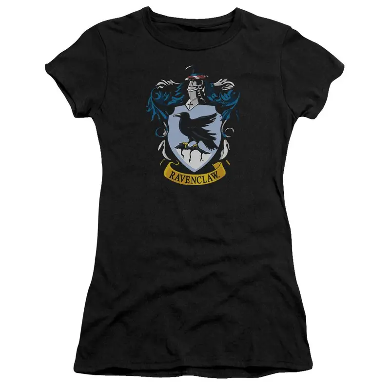 Ravenclaw Crest Juniors (Black) T-Shirt 1