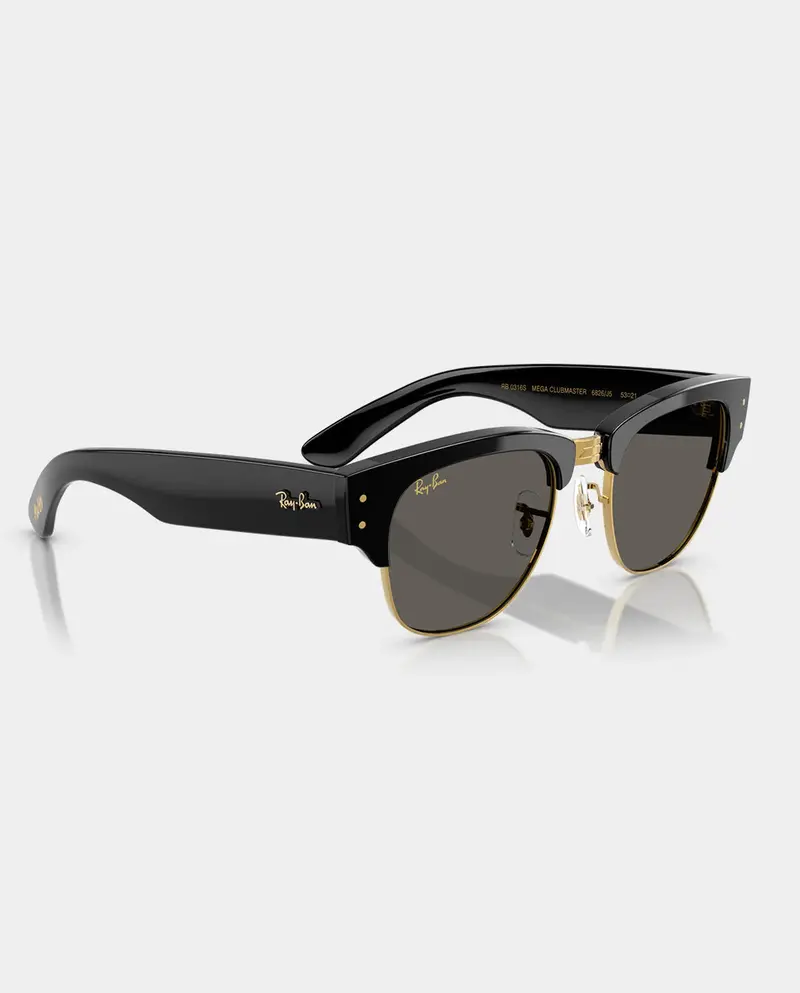 Ray Ban Mega Clubmaster - Black On Gold/Ultra Black Lens 2