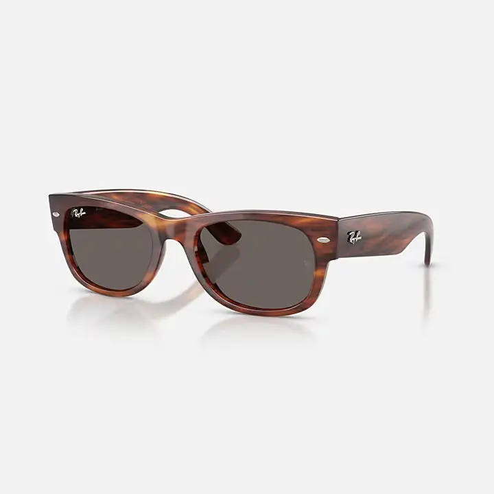 Ray Ban Mega Wayfarer Ii - Striped Havana/Dark Grey Lens 1