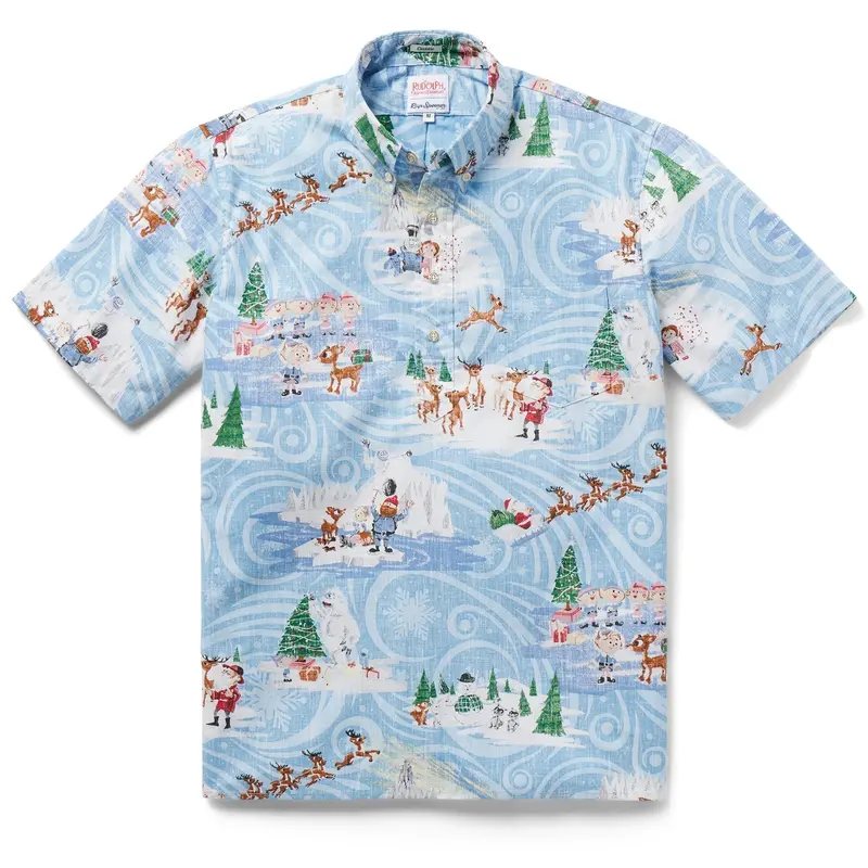 Reyn Spooner Rudolph The Red-Nosed Reindeer Pullover Mens Size: Medium 1