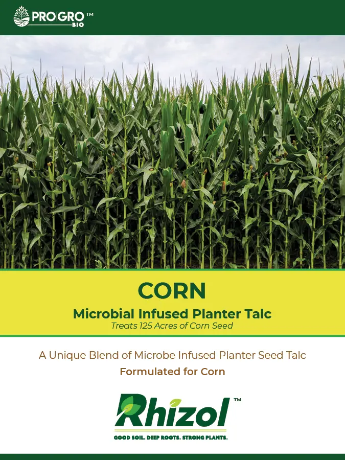 Rhizol Corn - Microbial Infused Planter Talc (125 Acre Container) 1