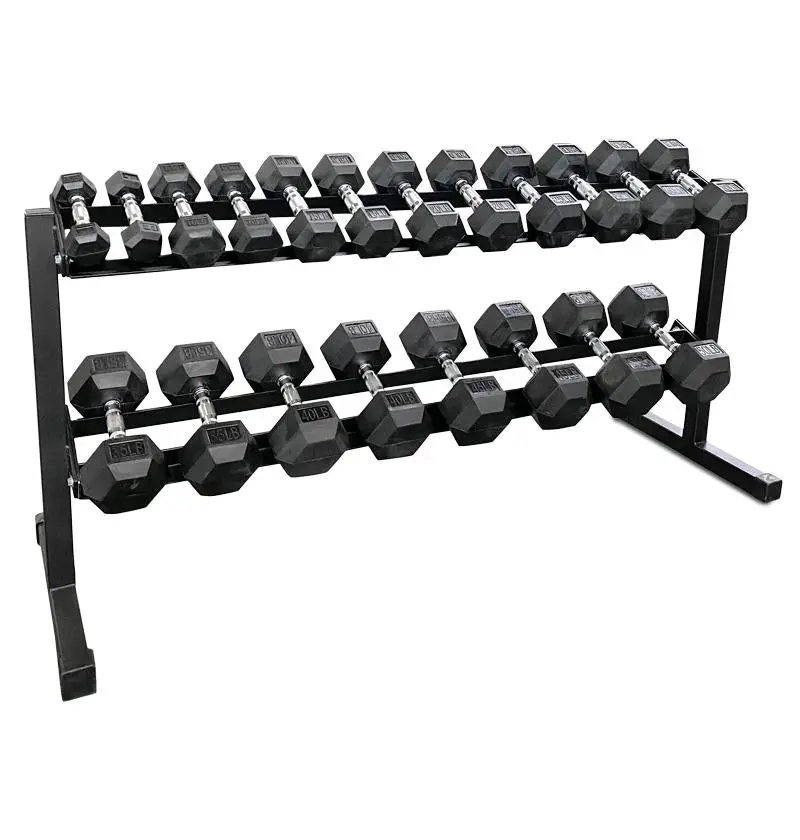 Rubber Hex Dumbbell Set 5-50 (No Rack) (In Stock) 1