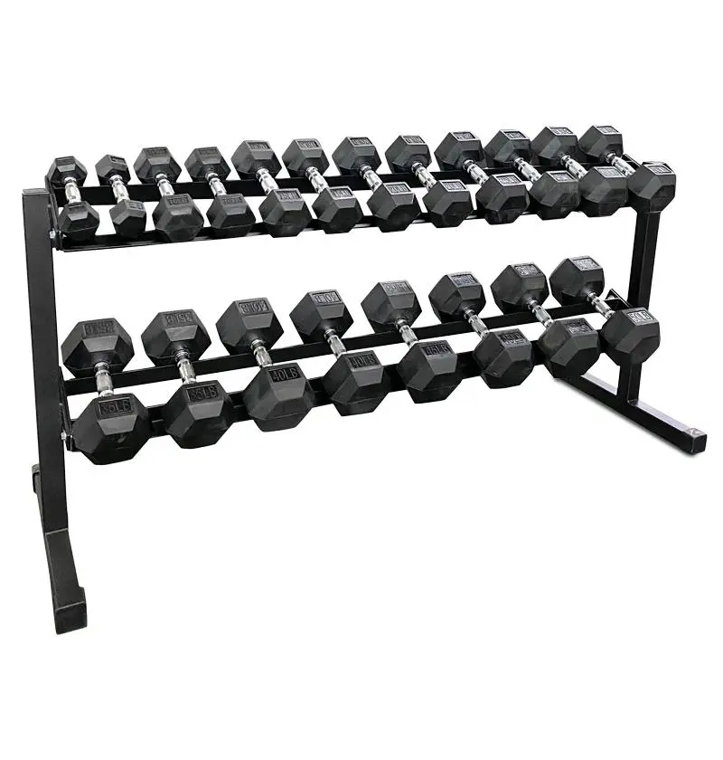 Rubber Hex Dumbbell Set 5-50 (No Rack) (In Stock) (Shipping Included) 1