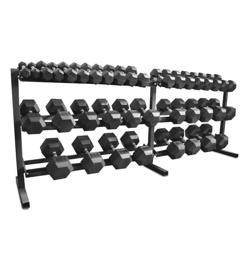 Rubber Hex Dumbbell Set 55-75 (No Rack) 1