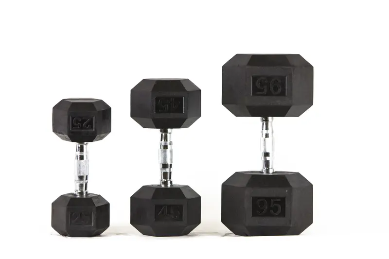 Rubber Hex Dumbbells (Pairs) 1