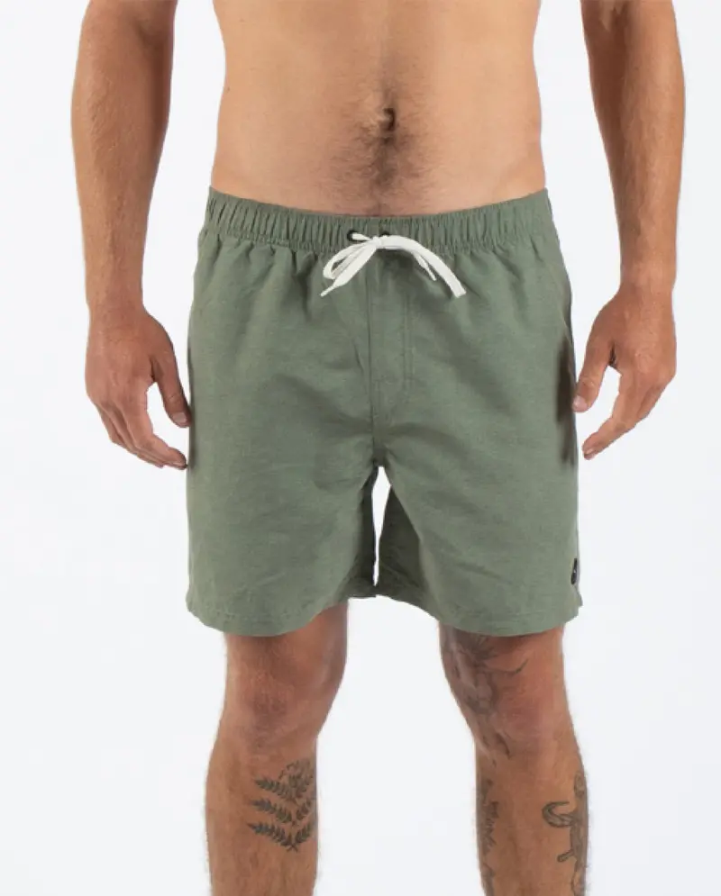 Rusty Base 17-Inch Elastic-Waist Boardshorts