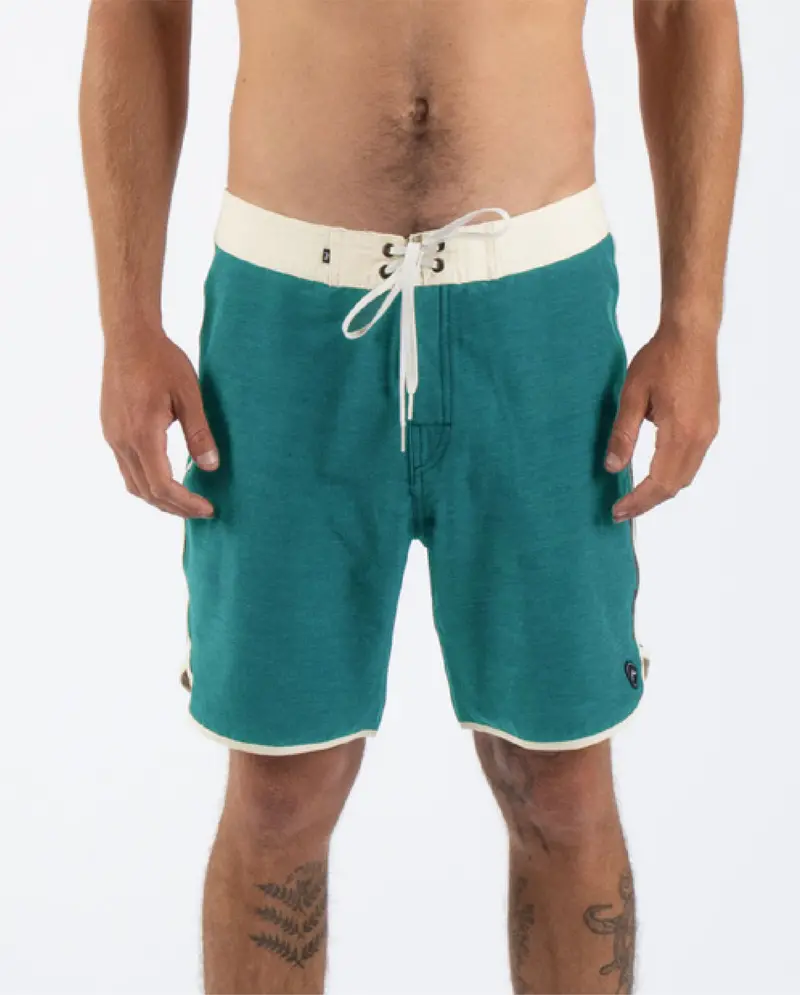 Rusty Base 18" Scallop Fixed Waist Boardshorts 1