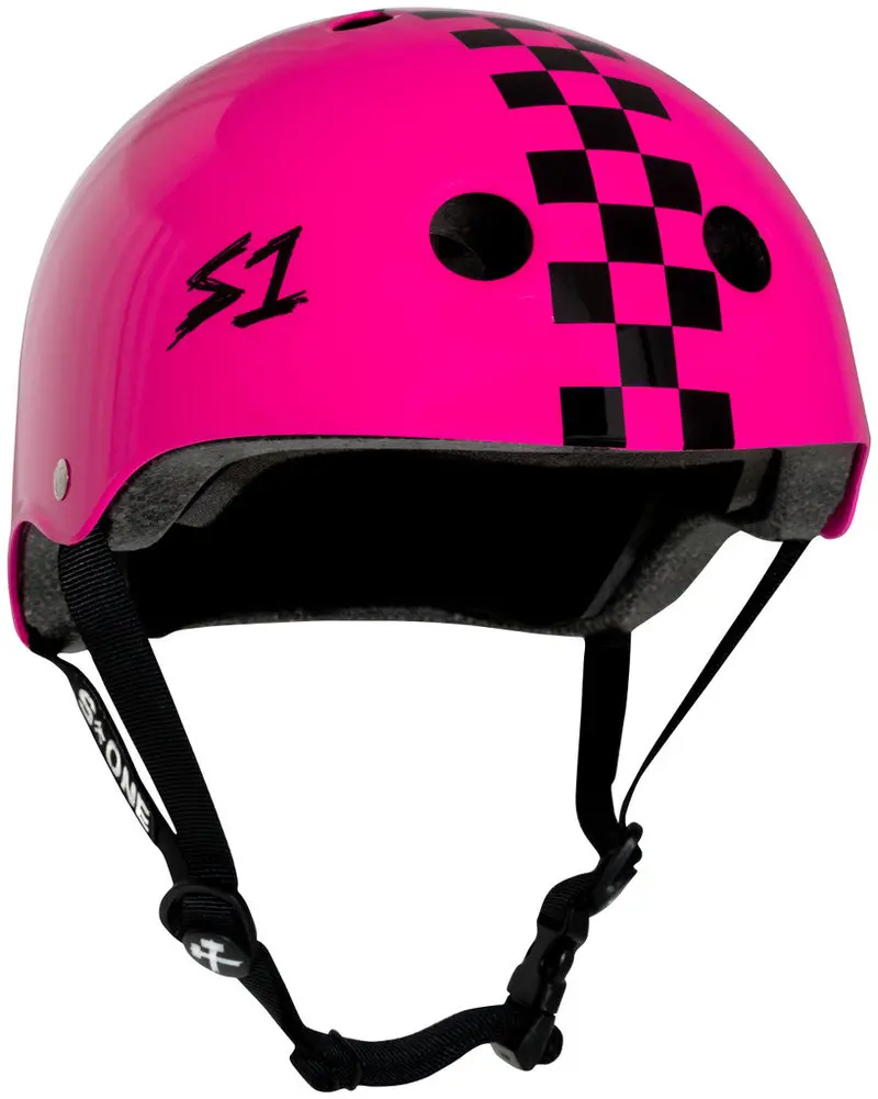 S1 Lifer Helmet - Pink Gloss/Black Check 1