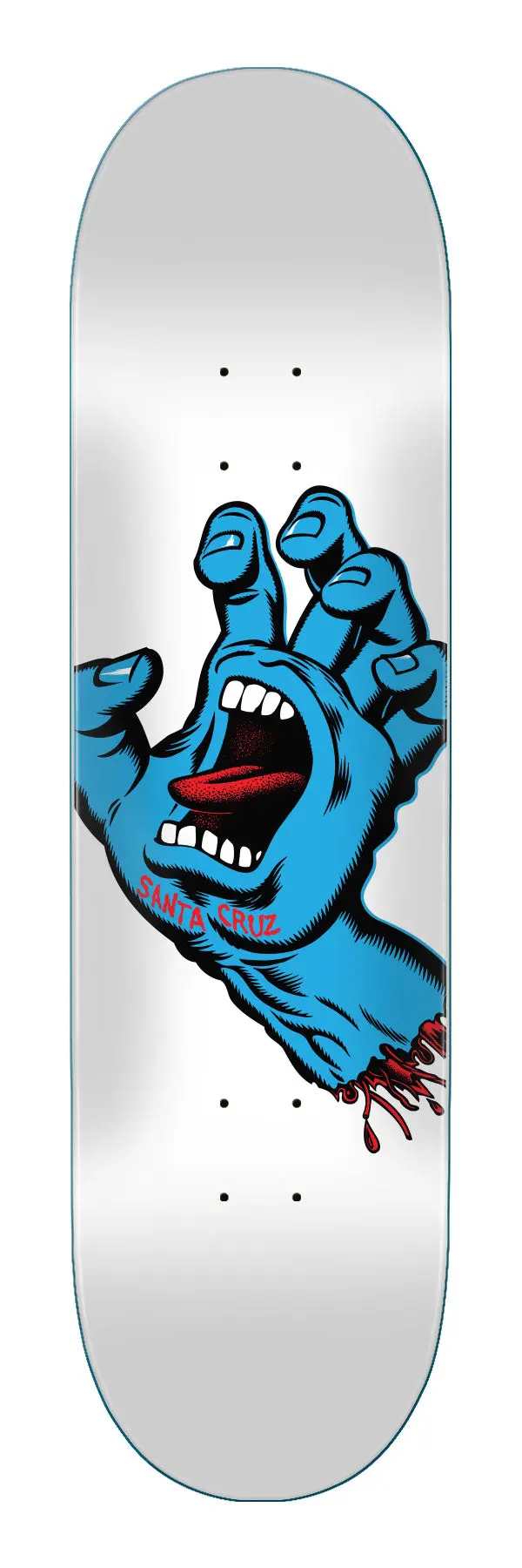 Santa Cruz 8.25 Screaming Hand  Skateboard Deck 1