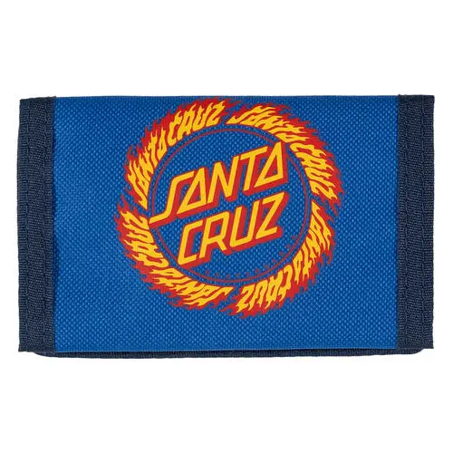 Santa Cruz Flame Ringed Dot Velcro Wallet 1