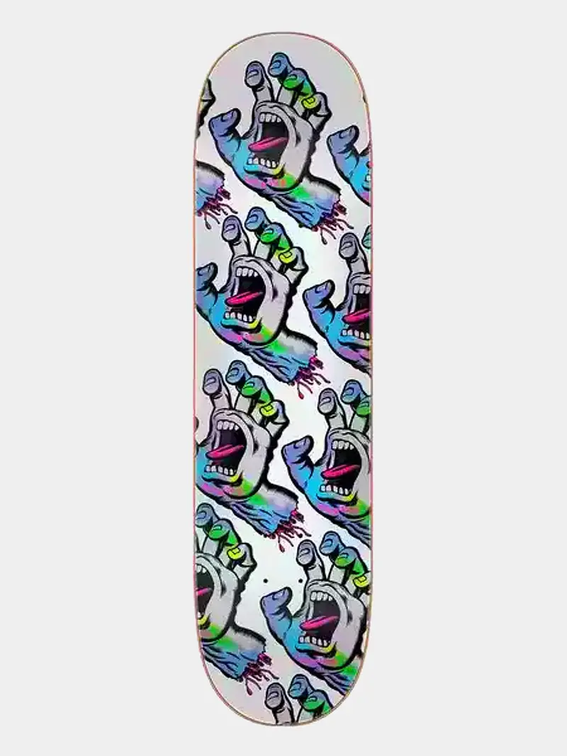 Santa Cruz Holo Screaming Hand 7 Ply Birch Deck 1