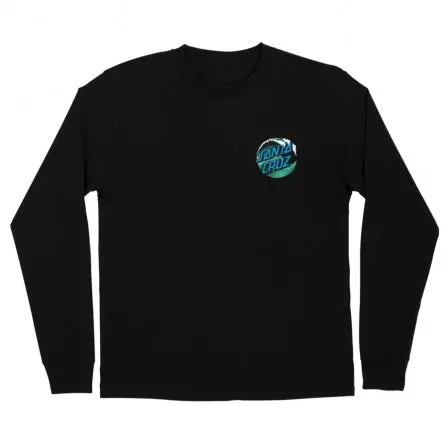 Santa Cruz Wave Dot Long Sleeve T Shirt (Black) 1