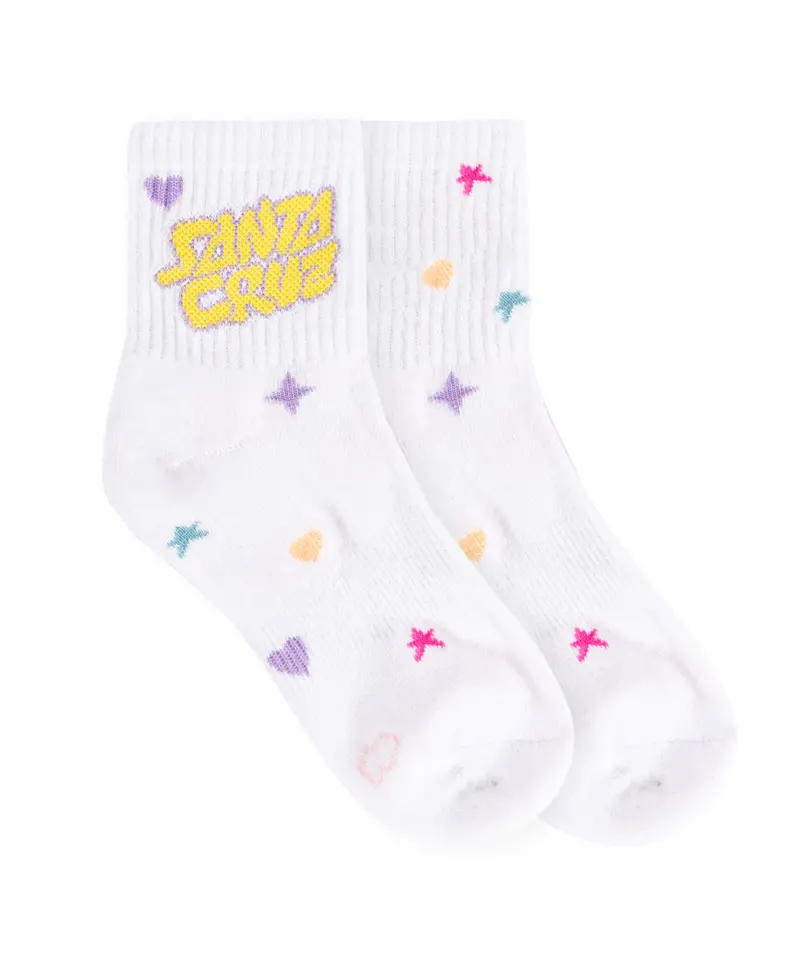 Santa Cruz Youth Bubble Stack Mid Socks 2 Pack 1