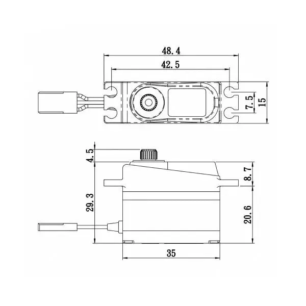 Savox: Sv1250mgp High Voltage Micro Tail Servo W/Soft Start, 0.095Sec / 111.1Oz @ 7.4V 2