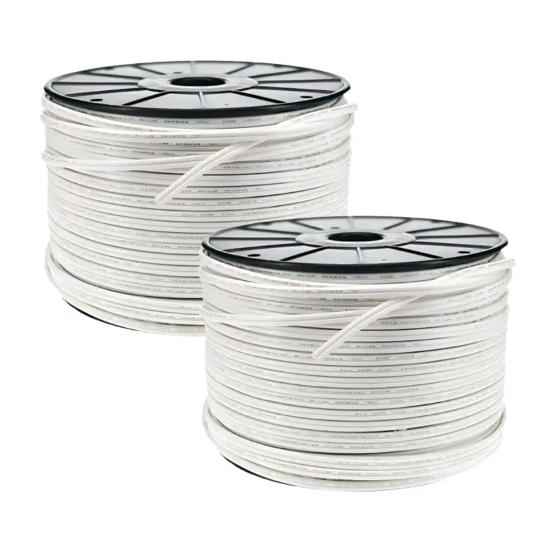 Seasonal Source - Blank White Wire 500' (2 Rolls 250', No Sockets, Spt-1) - Wire0250-Wht 1