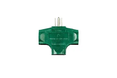 Seasonal Source - Heavy Duty 3-Way Outlet Splitter, Green - Split-Grn-B 1
