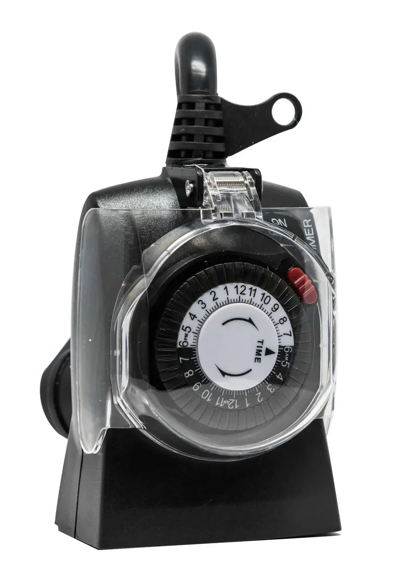 Seasonal Source - Outdoor Mechanical Timer W/ 2 Outlets - Time-100 1