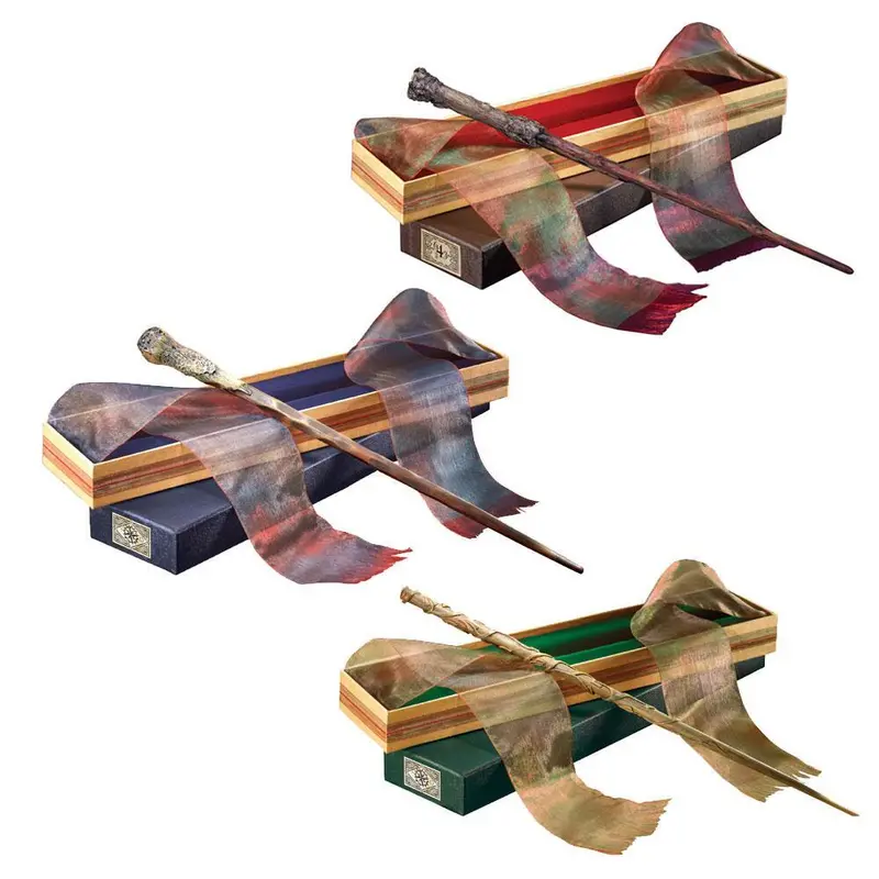 Set Of Three Harry Potter Collectible Wands By The Noble Collection 1