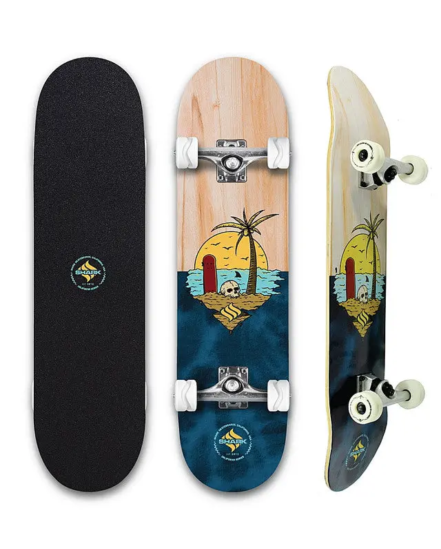Shark Wheels Skull Island Street Skateboard Complete 8.125 1