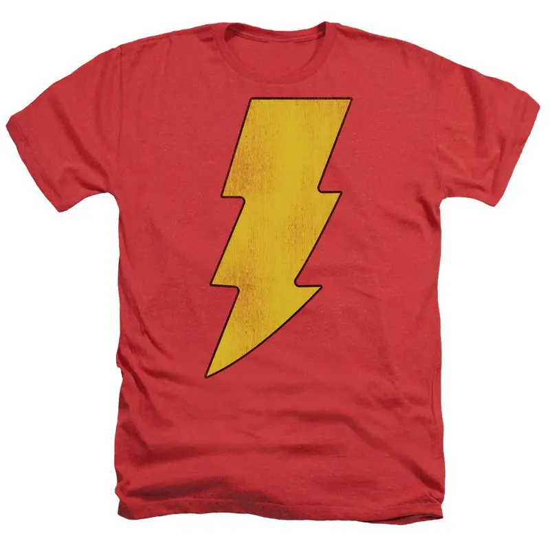 Shazam! Logo Distressed Heather T-Shirt 1