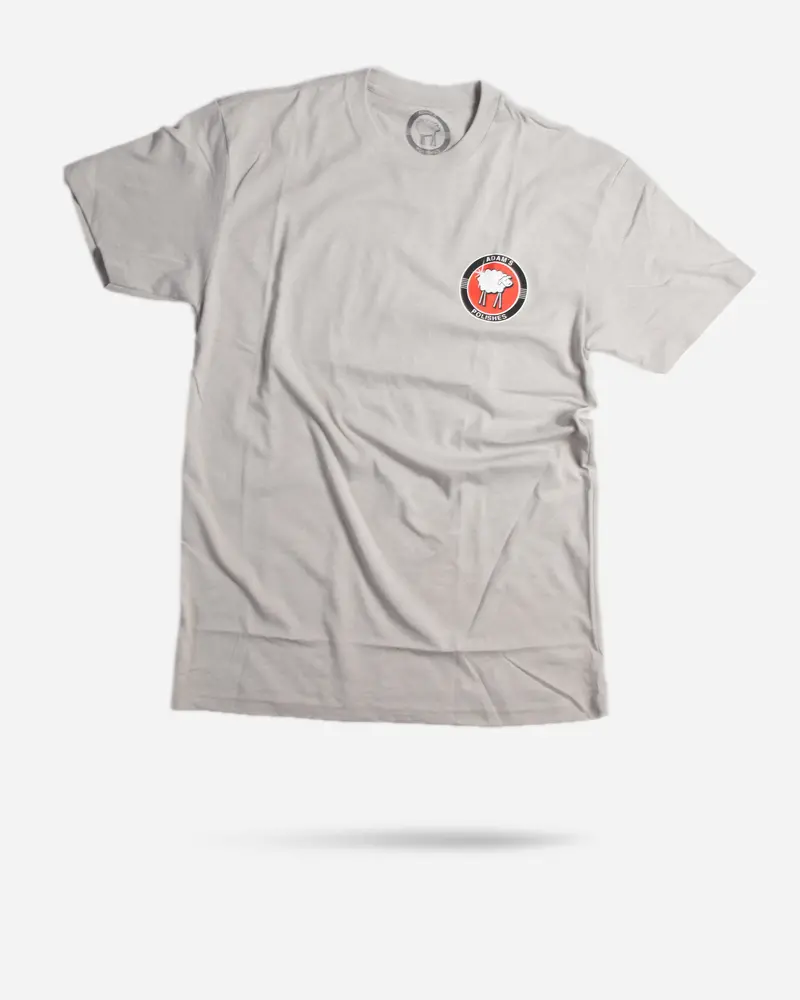 Sheepey Race X Adam's Polishes Ash Grey T-Shirt 1