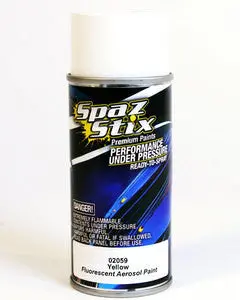 Spaz Stix Yellow Fluorescent Aerosol Paint 3.5Oz - Szx02059 1