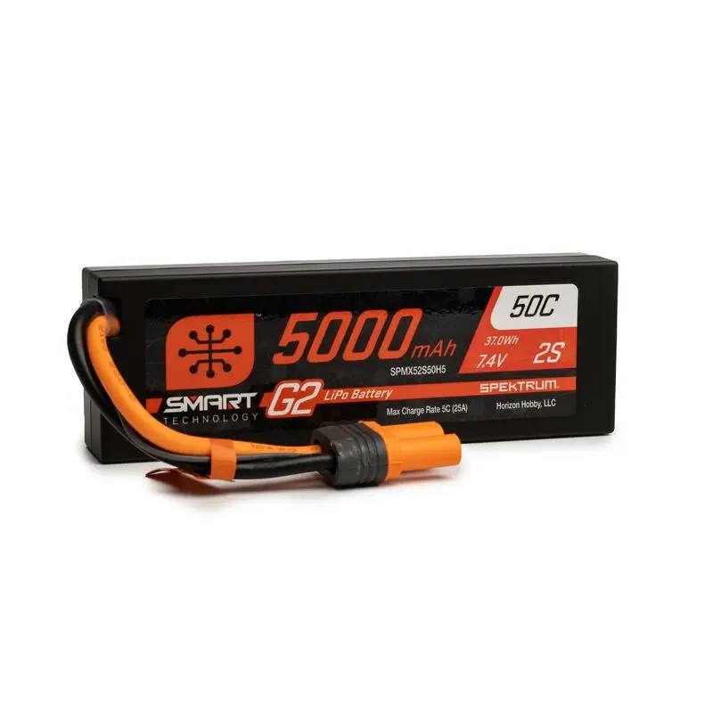 Spektrum: 5000Mah 2S 7.4V Smart G2 Lipo 50C Hard Case (Ic5) 1