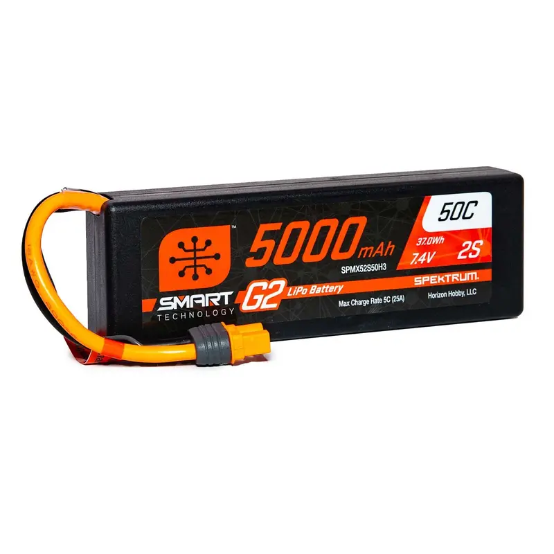 Spektrum: 55000Mah 2S 7.4V Smart G2 Lipo 50C Hard Case (Ic3) 1