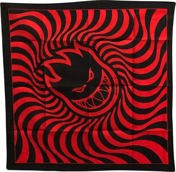 Spitfire Bandana Black With Red Print 1