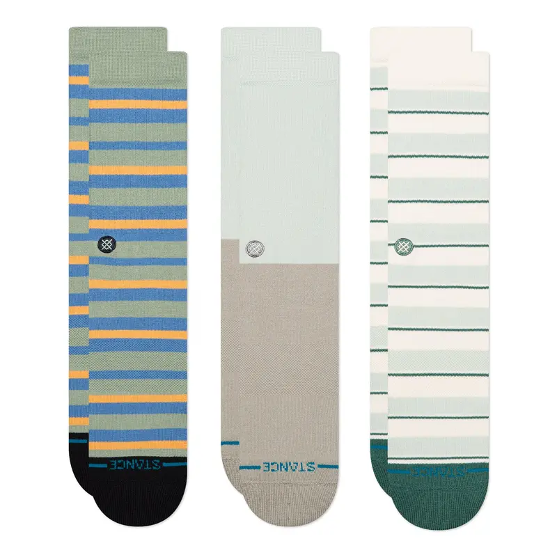 Stance Prep Stripe 3 Pack Crew Socks 1