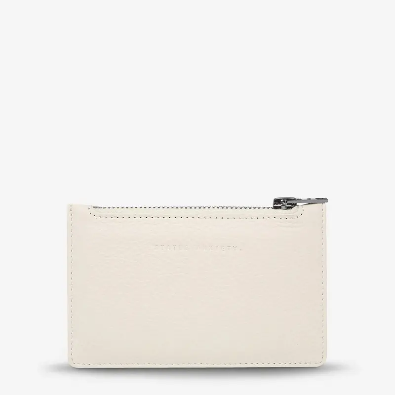Status Anxiety Avoiding Things Leather Wallet - Chalk 1