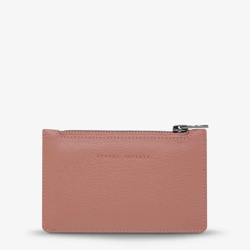 Status Anxiety Avoiding Things Leather Wallet - Dusty Rose 1