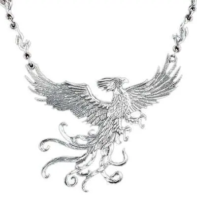 Sterling Silver Phoenix Pendant By Noble Collection 1