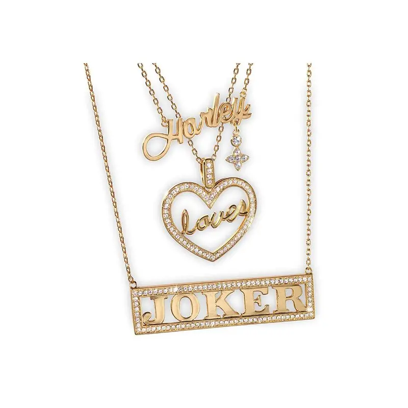 Suicide Squad Harley Quinn Loves The Joker Necklace Set By The Noble Collection 1