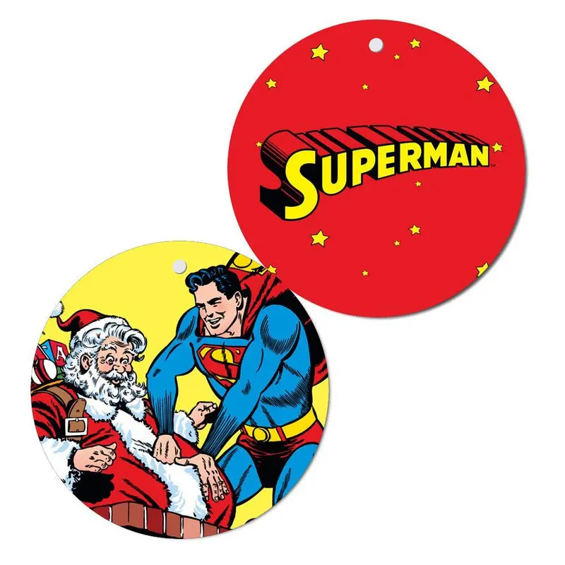 Superman Helping Santa Ornamentâ 1