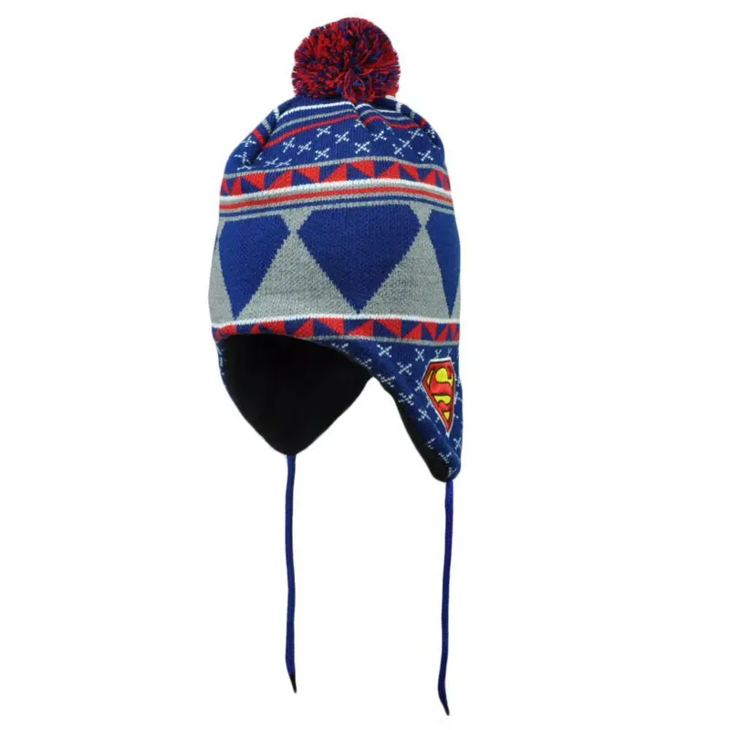 Superman Pom-Pom Peruvian Hat 1