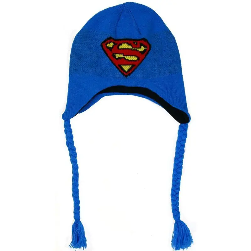 Superman S-Shield Peruvian Knit Hat 1