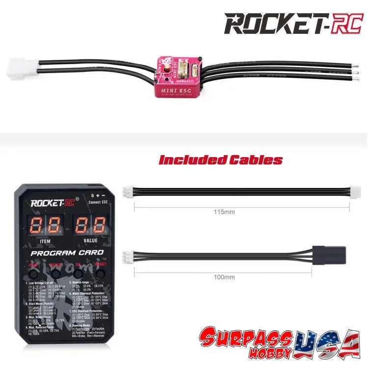 Surpass Hobby: Rocket-Rc Kiwami Pro V2 Mini 24 30A Sensored Esc 2