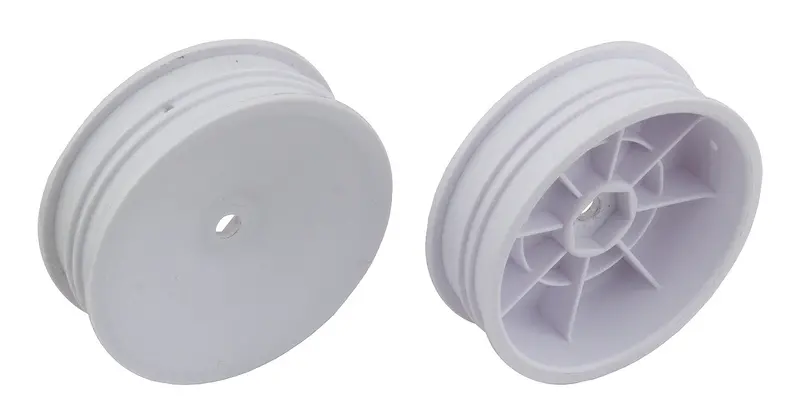 Team Associated 12Mm Hex 2Wd 2.2" Slim Front Buggy Wheels B6 White - 91757 1