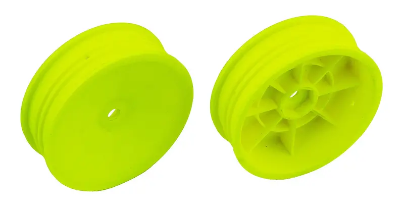 Team Associated 12Mm Hex 2Wd 2.2" Slim Front Buggy Wheels B6 Yellow - 91758 1