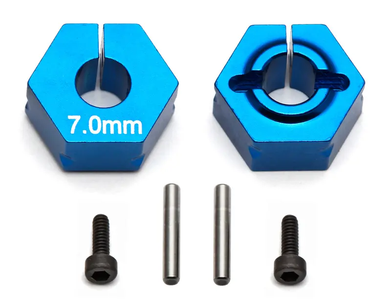Team Associated: Ft Clamping Wheel Hexes, 7.0 Mm Offset 1