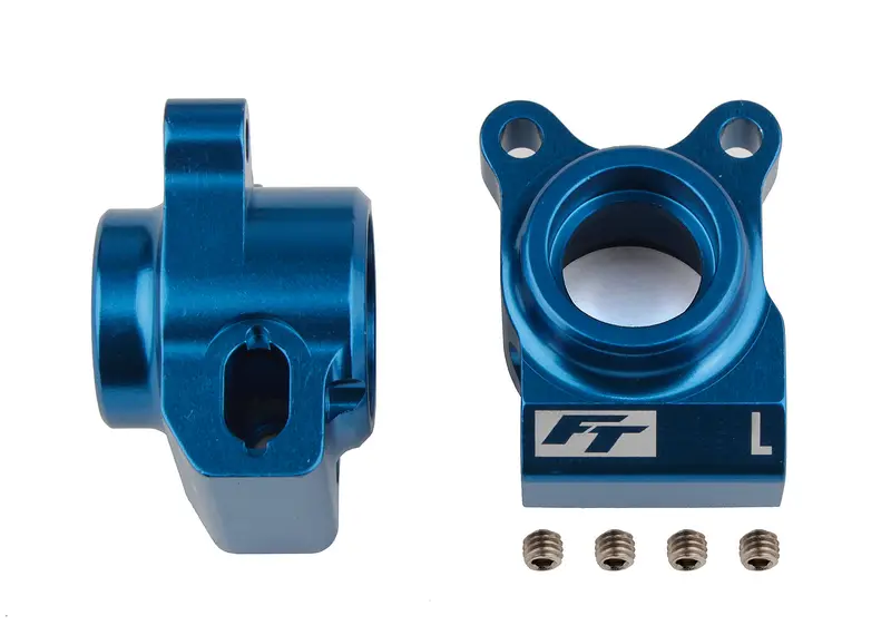 Team Associated - Rc10b6.2/3/4 Rear Hubs, Blue Aluminum - 91877 1