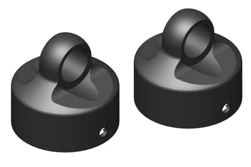 Team Corally - Hard Anodized Aluminum Shock Caps - Dementor, Kronos, Python, Radix Or Shogun 1
