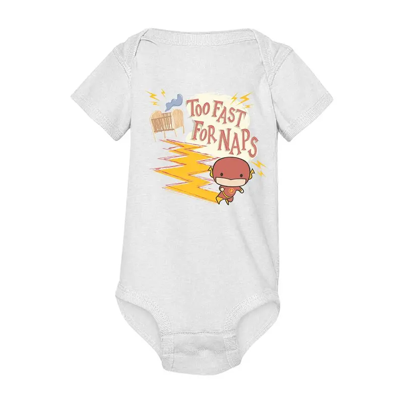 The Flash Too Fast For Naps Chibi Infant Snapsuit 1