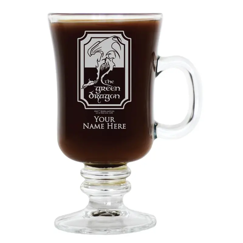 The Green Dragon Personalized Glass With Handle From The Lord Of The Rings, 8.5 Ounces 1