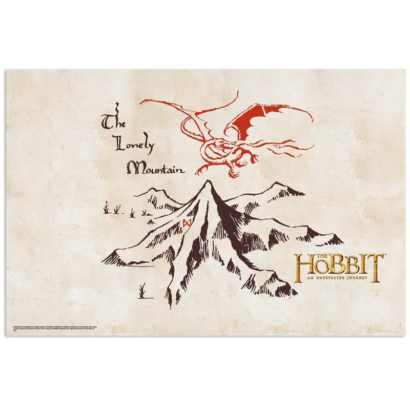 The Hobbit: An Unexpected Journey Lonely Mountain Poster 1
