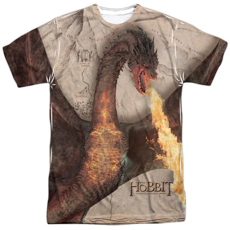 The Hobbit: The Battle Of The Five Armies Smaug Attack Sublimated T-Shirt 1