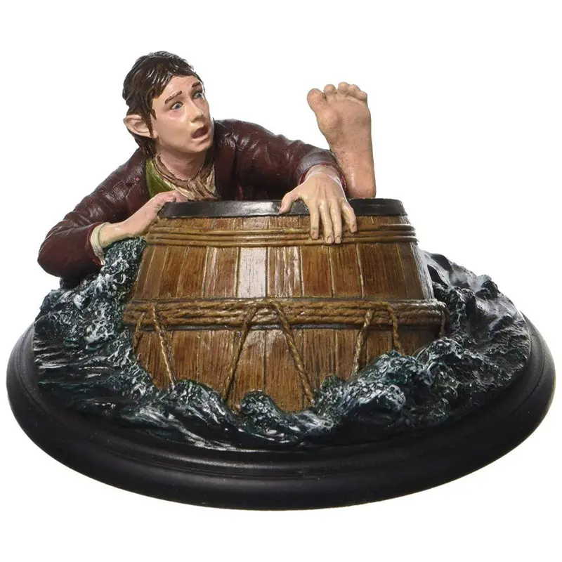 The Hobbit: The Desolation Of Smaug Bilbo Baggins Barrel Rider Mini Statue 1