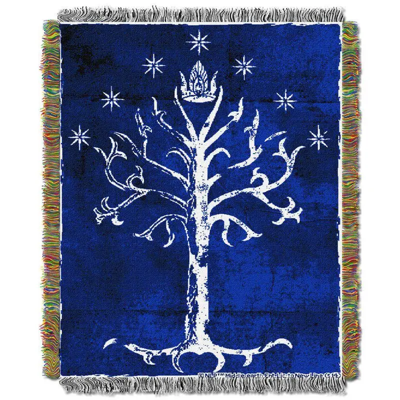 The Lord Of The Rings Tree Of Gondor Woven Tapestry Throw Blanket 1